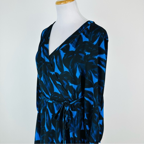 H by Halston Blue Wrap Dress Size XL - Picture 7 of 11